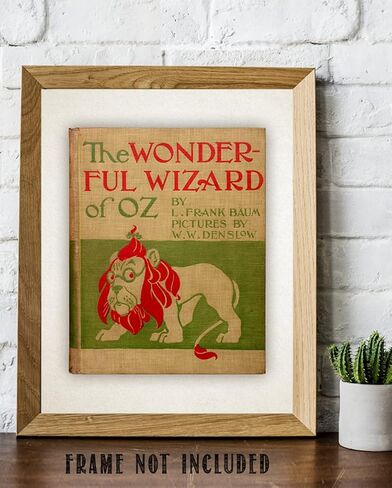 Lone Star Art Store The Wonderful Wizard of Oz Book Cover - 11x14 Unframed Print - Perfect Vintage Book Store Decor and Gift for Literature Fans, Brown, Yellow, Green, Red, 11 x 14 Inch in Saudi Arabia