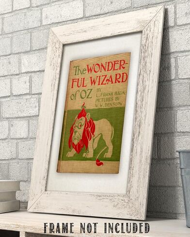 Lone Star Art Store The Wonderful Wizard of Oz Book Cover - 11x14 Unframed Print - Perfect Vintage Book Store Decor and Gift for Literature Fans, Brown, Yellow, Green, Red, 11 x 14 Inch in Saudi Arabia