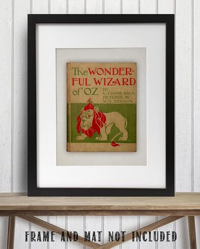 Lone Star Art Store The Wonderful Wizard of Oz Book Cover - 11x14 Unframed Print - Perfect Vintage Book Store Decor and Gift for Literature Fans, Brown, Yellow, Green, Red, 11 x 14 Inch in Saudi Arabia