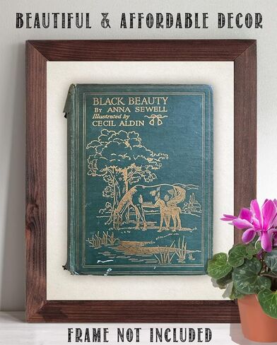Black Beauty Book Cover - 11x14 Unframed Print, Vintage Children's Classic Book, Book Cover Literary Decoration, School and Library Decor and Great Gift for Book Lovers in Saudi Arabia