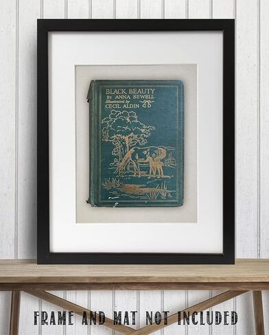 Black Beauty Book Cover - 11x14 Unframed Print, Vintage Children's Classic Book, Book Cover Literary Decoration, School and Library Decor and Great Gift for Book Lovers in Saudi Arabia