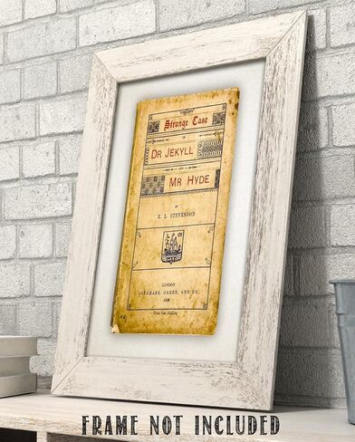 Lone Star Art Store Strange Case of Dr. Jekyll and Mr. Hyde Book Cover - 11x14 Unframed Print - Perfect Vintage Brown, Black, Red 11 x 14 Inch in Saudi Arabia