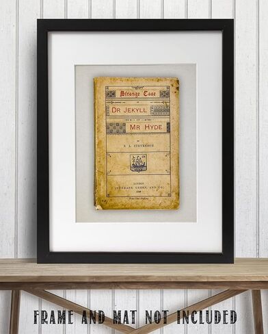 Lone Star Art Store Strange Case of Dr. Jekyll and Mr. Hyde Book Cover - 11x14 Unframed Print - Perfect Vintage Brown, Black, Red 11 x 14 Inch in Saudi Arabia