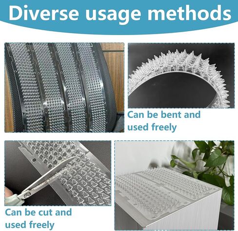 26 Pack Scat Mat for Cats - 3.3 x 16.7 Inch Cat Deterrent Mat to Keep Cats Out of Yard Permanently, Dog and Cat Spikes Mat with 0.5 Inch Sturdy Design Spike for Cat Pee Deterrent in Saudi Arabia