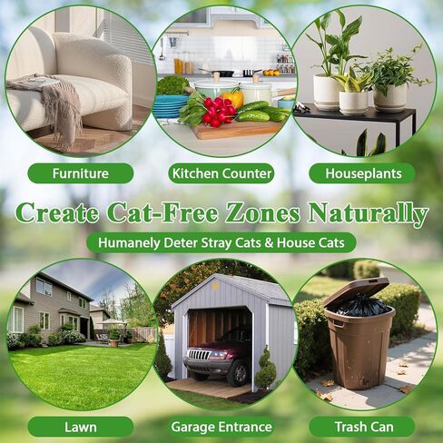 كرات طبيعية طاردة للقطط (12 عبوة) - للاستخدام الداخلي والخارجي، رادع للقطط في الهواء الطلق لإبعاد القطط، إبقاء القطط خارج الفناء بشكل دائم، طارد للزيوت العطرية، يحمي الأثاث من الخدش in Kuwait