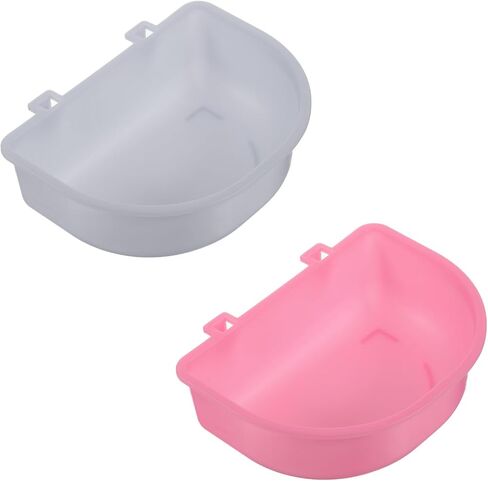 2 Pack Rabbit Food Bowl, Guinea Pig Food Dish Crate Bowls Bird Feeding Dish for Bunny Hutch Hamster Puppy Dog Crate Guinea Pig Ferret Chinchilla in Saudi Arabia