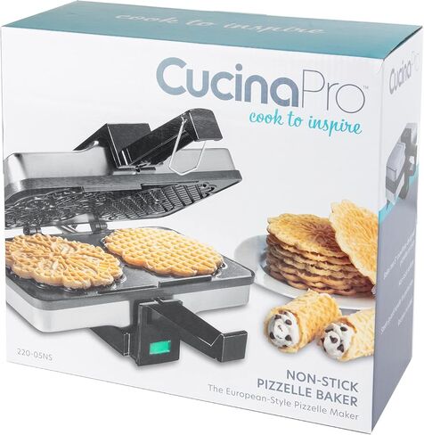 CucinaPro Pizzelle Maker 2 Pack Set– Nonstick Pizzelle Baker & Mini Italian Waffle Iron Press, Easy to Use Duo for Thin Crisp Cookies & Unique Dessert Treats, Gift Bundle for Home, Kitchen Must Have in Saudi Arabia