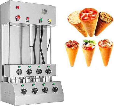 Stainless Steel Cone Pizza Maker, 4-Slot Design with Independent Temperature Control & Auto Alert, Ideal for Pizzerias, Restaurants, and Bars in Saudi Arabia