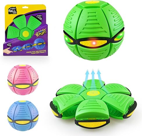 Magic Bouncing Ball Pop Up Balls – Light Up Magic Meta Ball Toy with 6 Light – Dual-Form Bouncy Balls Indoor Outdoor Play – Transforming Toy for Parent-Child Interaction (Blue) in Kuwait