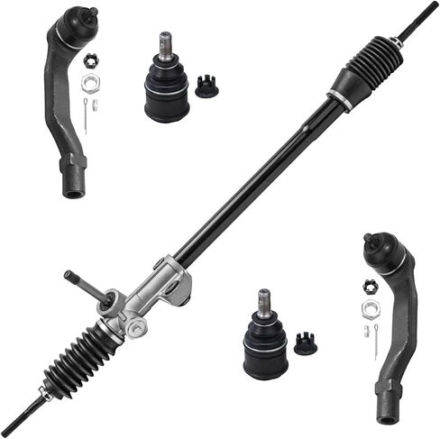Detroit Axle - رف التوجيه الأمامي وقمة الأجنحة لعام 1988-1991 Honda Civic CRX Rack and Pinion Assembly 2 end end end end endles 2 lower ball combans 1989 1990 in Kuwait