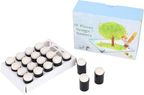 مجموعة ختم طلاء إصبع DIY من Sponge Dauber، مستلزمات فنية إسفنجية للرسم اليدوي للأطفال مقاس 2 9 × 1 7 سم، وهي مريحة للتشكيل السريع بشكل مباشر، وهي خاصة على إسفنجة الإصبع in Kuwait