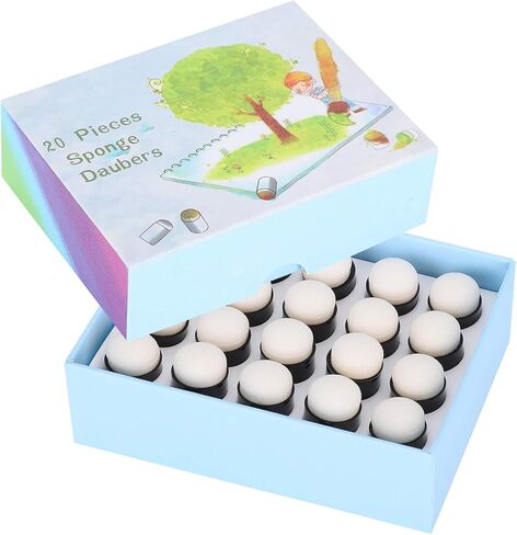 مجموعة ختم طلاء إصبع DIY من Sponge Dauber، مستلزمات فنية إسفنجية للرسم اليدوي للأطفال مقاس 2 9 × 1 7 سم، وهي مريحة للتشكيل السريع بشكل مباشر، وهي خاصة على إسفنجة الإصبع in Kuwait