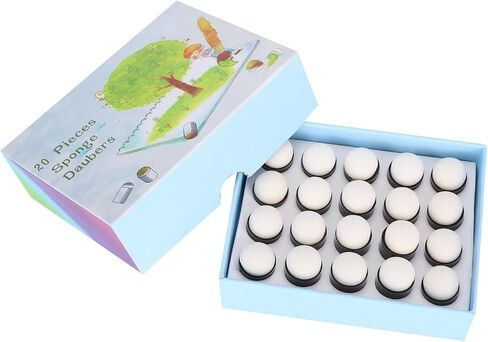 مجموعة ختم طلاء إصبع DIY من Sponge Dauber، مستلزمات فنية إسفنجية للرسم اليدوي للأطفال مقاس 2 9 × 1 7 سم، وهي مريحة للتشكيل السريع بشكل مباشر، وهي خاصة على إسفنجة الإصبع in Kuwait