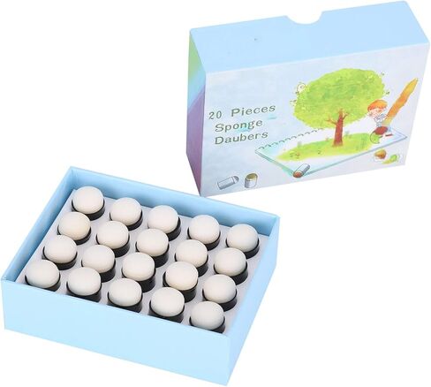 مجموعة ختم طلاء إصبع DIY من Sponge Dauber، مستلزمات فنية إسفنجية للرسم اليدوي للأطفال مقاس 2 9 × 1 7 سم، وهي مريحة للتشكيل السريع بشكل مباشر، وهي خاصة على إسفنجة الإصبع in Kuwait
