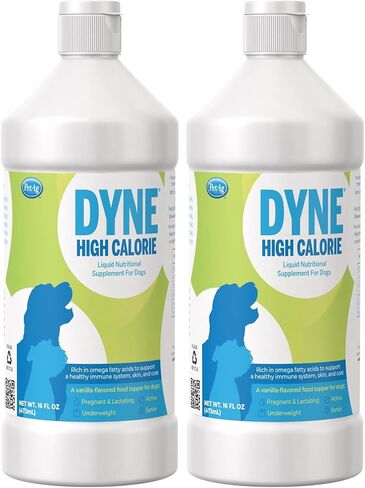 PetAg Dyne High Calorie Liquid Nutritional Supplement for Dogs & Puppies 8 Weeks and Older - 16 oz - Supports Performance and Endurance - Sweet Vanilla Flavor (Pack of 2) in Saudi Arabia
