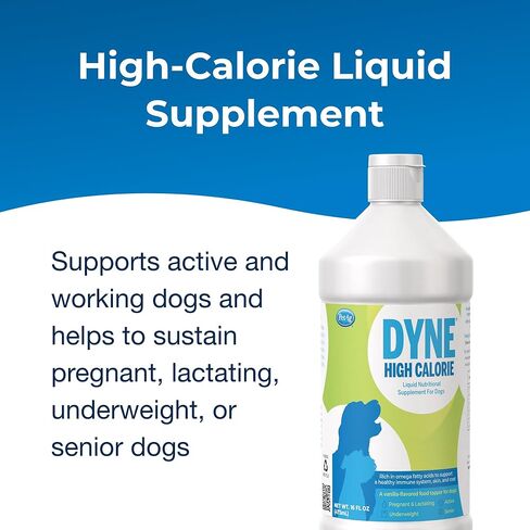 PetAg Dyne High Calorie Liquid Nutritional Supplement for Dogs & Puppies 8 Weeks and Older - 16 oz - Supports Performance and Endurance - Sweet Vanilla Flavor (Pack of 2) in Saudi Arabia