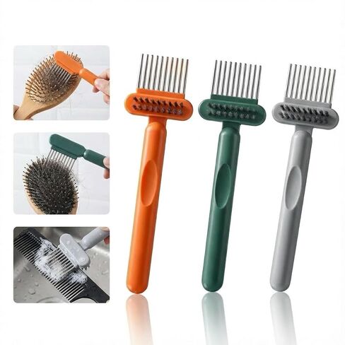3Pcs 2-in-1 Hair Brush Cleaner and Remover Tool, 2026 New Hairbrush Cleaning Tool Comb Cleaner for Man Woman, with an ergonomic handle, Suitable for Home and Salon Use in Saudi Arabia