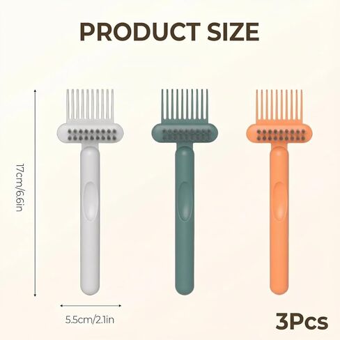 3Pcs 2-in-1 Hair Brush Cleaner and Remover Tool, 2026 New Hairbrush Cleaning Tool Comb Cleaner for Man Woman, with an ergonomic handle, Suitable for Home and Salon Use in Saudi Arabia