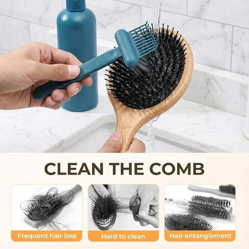 3Pcs 2-in-1 Hair Brush Cleaner and Remover Tool, 2026 New Hairbrush Cleaning Tool Comb Cleaner for Man Woman, with an ergonomic handle, Suitable for Home and Salon Use in Saudi Arabia