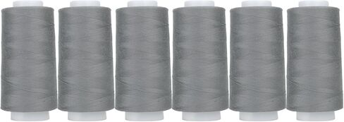 All Purpose Knotless Polyester Sewing Thread 40S/2 (Tex27) 6 Cones of 3000 Yards Each Spool Thread Total 18000 Yards for Serger Sewing Machine Quilting Piecing Overlock Hand Stitching (white) in Saudi Arabia