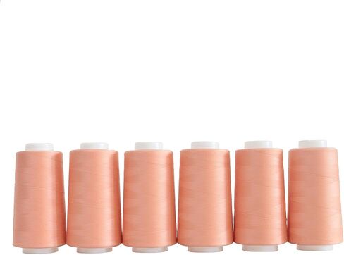 All Purpose Knotless Polyester Sewing Thread 40S/2 (Tex27) 6 Cones of 3000 Yards Each Spool Thread Total 18000 Yards for Serger Sewing Machine Quilting Piecing Overlock Hand Stitching (white) in Saudi Arabia