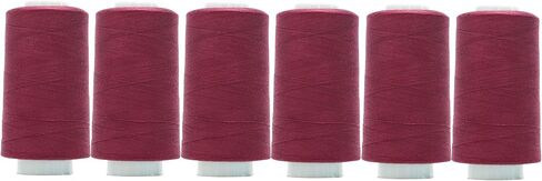 All Purpose Knotless Polyester Sewing Thread 40S/2 (Tex27) 6 Cones of 3000 Yards Each Spool Thread Total 18000 Yards for Serger Sewing Machine Quilting Piecing Overlock Hand Stitching (white) in Saudi Arabia