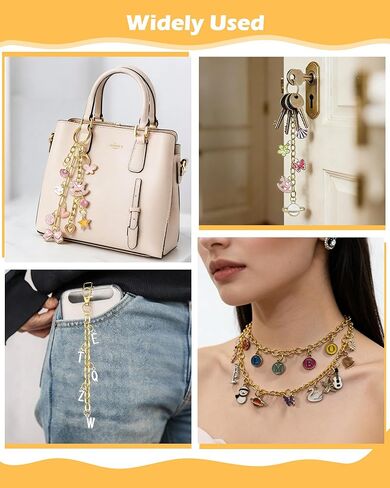 FIVEIZERO 359Pcs Charms Lip Gloss Keychain Making Kit, Charm Making Kit, Bag Charm Kit, Keychain Clips, Lobster Clasps, Jump Rings, Extender Chain & Tools, Keychain Charms for DIY and Jewelry Making in Saudi Arabia