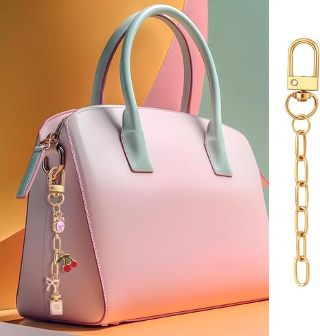 20 قطعة من مجموعة صنع سلسلة المفاتيح الذهبية، سلاسل خطاف دوارة بحلقة مفاتيح، مجموعة سلسلة مفاتيح ممتدة لصنع المجوهرات وحقائب اليد in Kuwait