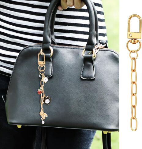 20 قطعة من مجموعة صنع سلسلة المفاتيح الذهبية، سلاسل خطاف دوارة بحلقة مفاتيح، مجموعة سلسلة مفاتيح ممتدة لصنع المجوهرات وحقائب اليد in Kuwait