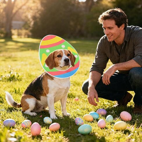 3 PCS Holiday Dog Outfits Set, Valentine’s Day, St. Patrick’s Day, Easter Dog Outfits with Adjustable Headband for Medium Large Dogs, Dog Cat Holiday Party Costumes and Supplies (L: 16"-22") in Saudi Arabia