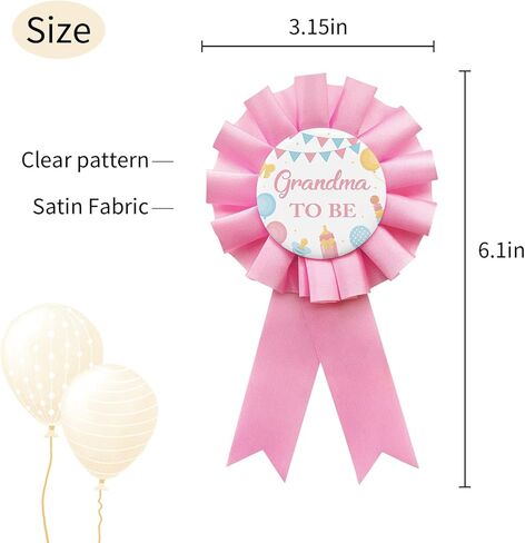 2 PCS Pink Grandma & Grandpa To Be Badge Pins - Tinplate Button for Baby Shower & Gender Reveal Party Gift Decorations in Saudi Arabia