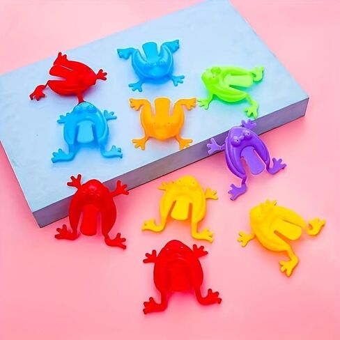 15 Colorful Mini Jumping Frogs - Finger Dexterity Game, Counting & Math Skills Tool, Birthday Party Gift & Educational Toy, Halloween, Christmas, New Year, Valentine's Day Party Supplies in Saudi Arabia