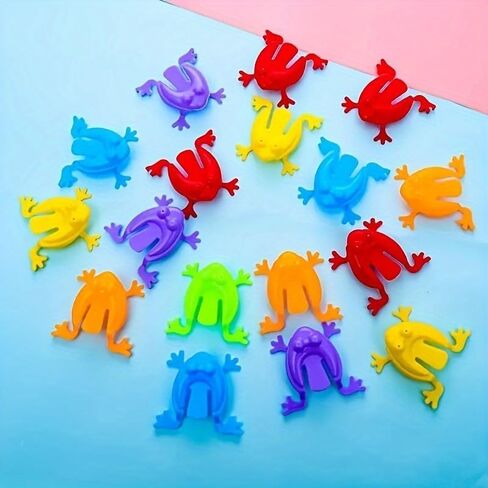 15 Colorful Mini Jumping Frogs - Finger Dexterity Game, Counting & Math Skills Tool, Birthday Party Gift & Educational Toy, Halloween, Christmas, New Year, Valentine's Day Party Supplies in Saudi Arabia