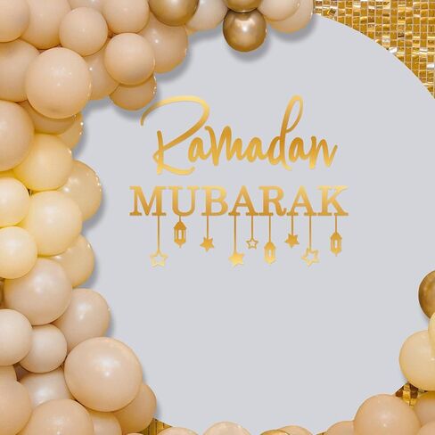 علامة ملصق رمضان مبارك لديكورات البالونات لعيد الفطر، ملصق نجمة رمضان القمر، ديكورات حفلات الإسلام المسلم in Kuwait