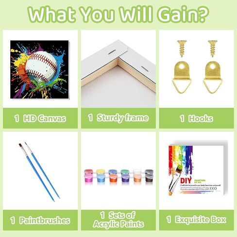 bleihum Game Paint by Numbers Kit for Kids with Frame Wooden Easel, Controller Paint by Number Kids, DIY Acrylic Painting by Numbers for Teen Boys Gamer Room Decor 8x8 Inch in Saudi Arabia