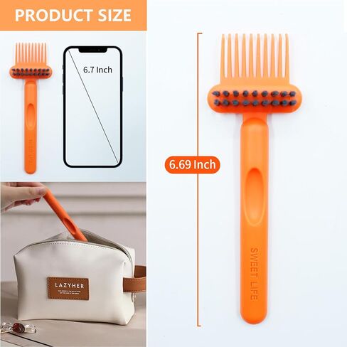 2 Pack Hair Brush Cleaner and Remover Tool, Cleaning Brush for Removing Hair and Dust, Hairbrush Cleaner Tool, Portable Remover Rake for Home and Salon Use in Saudi Arabia