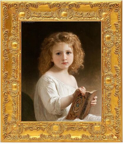 إطار قماش مزخرف ذهبي عتيق مقاس 12 × 16، إطار عائم من الخشب الصلب، إطارات معرض الباروك للوحات الزيتية والمطبوعات الفنية، إطارات عائمة للرسم على القماش (12 × 16) in Kuwait