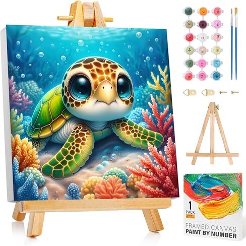 مجموعة الطلاء بالأرقام من Arttoplus للأطفال مع إطار، طلاء الحصان بالأرقام للأطفال الذين تتراوح أعمارهم بين 8-12 عامًا مع حامل خشبي، لوحة زيتية من الأكريليك الحيواني سهلة الصنع حسب الرقم للأطفال كهدية لديكور جدار المنزل (8 × 12 بوصة) in Saudi Arabia