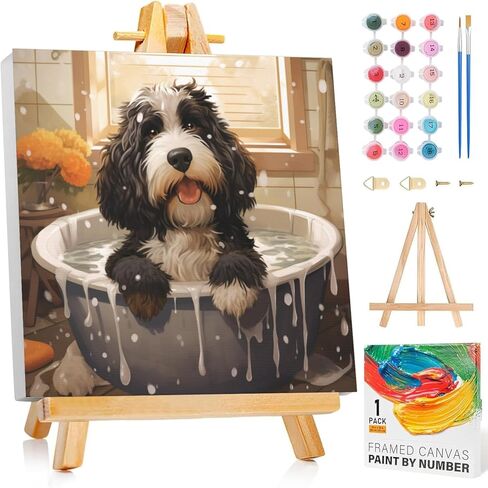 Arttoplus Paint by Numbers Kit for Kids with Frame, Horse Paint by Numbers for Kids Ages 8-12 with Wooden Easel,Easy DIY Animal Acrylic Oil Painting by Number Kid for Gift Home Wall Decor(8x12 inch) in Saudi Arabia