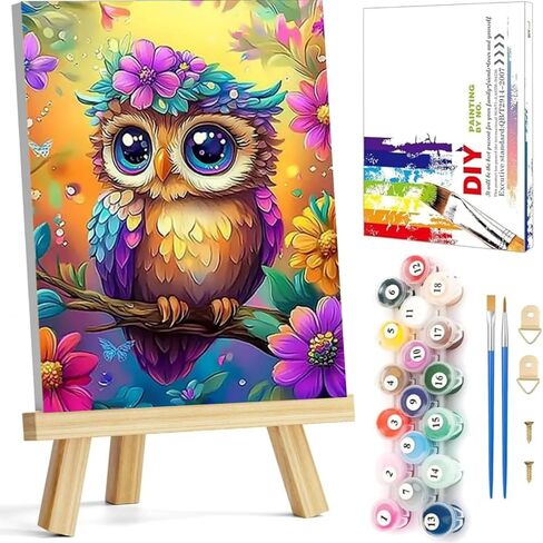 Arttoplus Paint by Numbers Kit for Kids with Frame, Horse Paint by Numbers for Kids Ages 8-12 with Wooden Easel,Easy DIY Animal Acrylic Oil Painting by Number Kid for Gift Home Wall Decor(8x12 inch) in Saudi Arabia