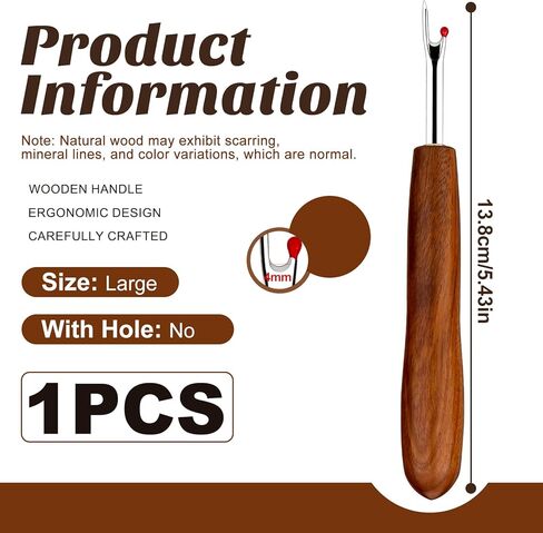 ZMAAGG Seam Ripper، كسارات الدرزات للخياطة، إزالة الغرز بمقبض خشبي للخياطة والحرف اليدوية (كبيرة) in Kuwait