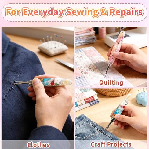 Reessy Seam Ripper Set, Small & Large Stitch Remover Tools with Resin Handles, Thread Pick Seam Cutter for Sewing, Stitch Removal, Alterations, Quilting & Crafts in Kuwait