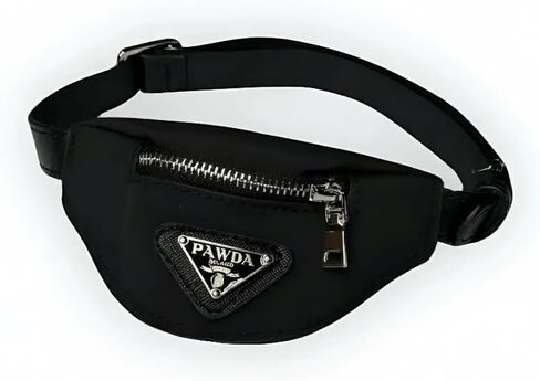 Designer Pawda Mini Pup Bum Bag pet Backpack Black 5.5? L x 3.5? H x 1? W in Saudi Arabia