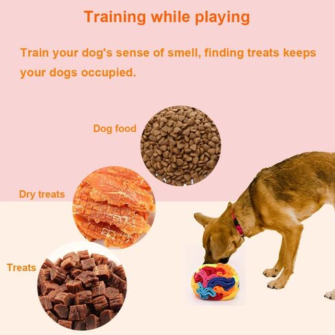 Snuffle Ball - Snuffle Ball for Small Dogs, Interactive Dog Toys to Keep Them Busy, Puppy Dog Puzzle Toy with Storage Bag Machine Washable in Kuwait