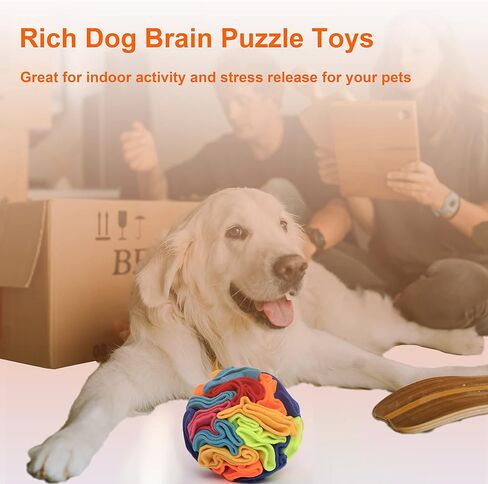 Snuffle Ball - Snuffle Ball for Small Dogs, Interactive Dog Toys to Keep Them Busy, Puppy Dog Puzzle Toy with Storage Bag Machine Washable in Kuwait