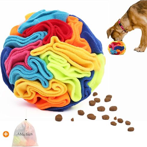 Snuffle Ball - Snuffle Ball for Small Dogs, Interactive Dog Toys to Keep Them Busy, Puppy Dog Puzzle Toy with Storage Bag Machine Washable in Kuwait