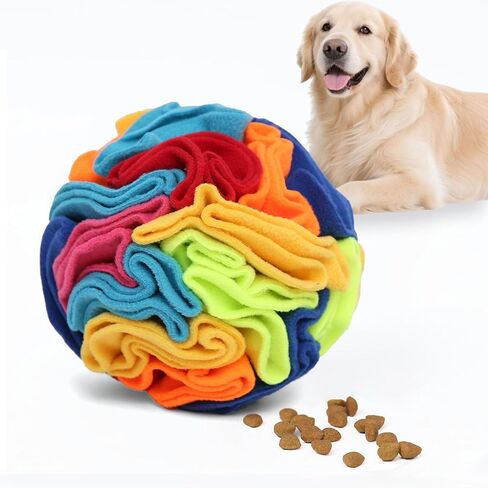 Snuffle Ball - Snuffle Ball for Small Dogs, Interactive Dog Toys to Keep Them Busy, Puppy Dog Puzzle Toy with Storage Bag Machine Washable in Kuwait