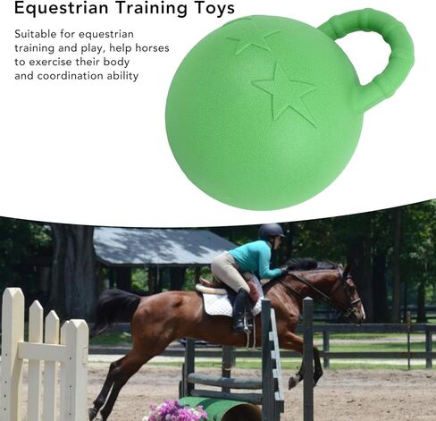 gernie Horse Jolly Ball, Jolly Tug Horse Toy with Fruit Flavor, Slow Bounce Rubber Anti Burst Horse Ball Toy Interactive Horse Play Ball for Equestrian Training Game, Horse Soccer Ball in Saudi Arabia