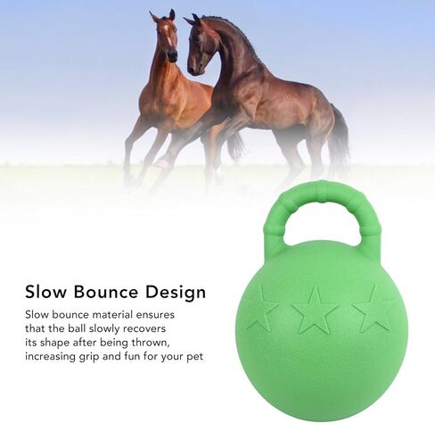 gernie Horse Jolly Ball, Jolly Tug Horse Toy with Fruit Flavor, Slow Bounce Rubber Anti Burst Horse Ball Toy Interactive Horse Play Ball for Equestrian Training Game, Horse Soccer Ball in Saudi Arabia