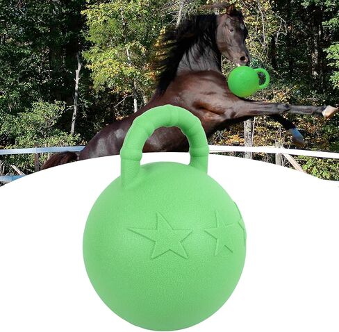 gernie Horse Jolly Ball, Jolly Tug Horse Toy with Fruit Flavor, Slow Bounce Rubber Anti Burst Horse Ball Toy Interactive Horse Play Ball for Equestrian Training Game, Horse Soccer Ball in Saudi Arabia
